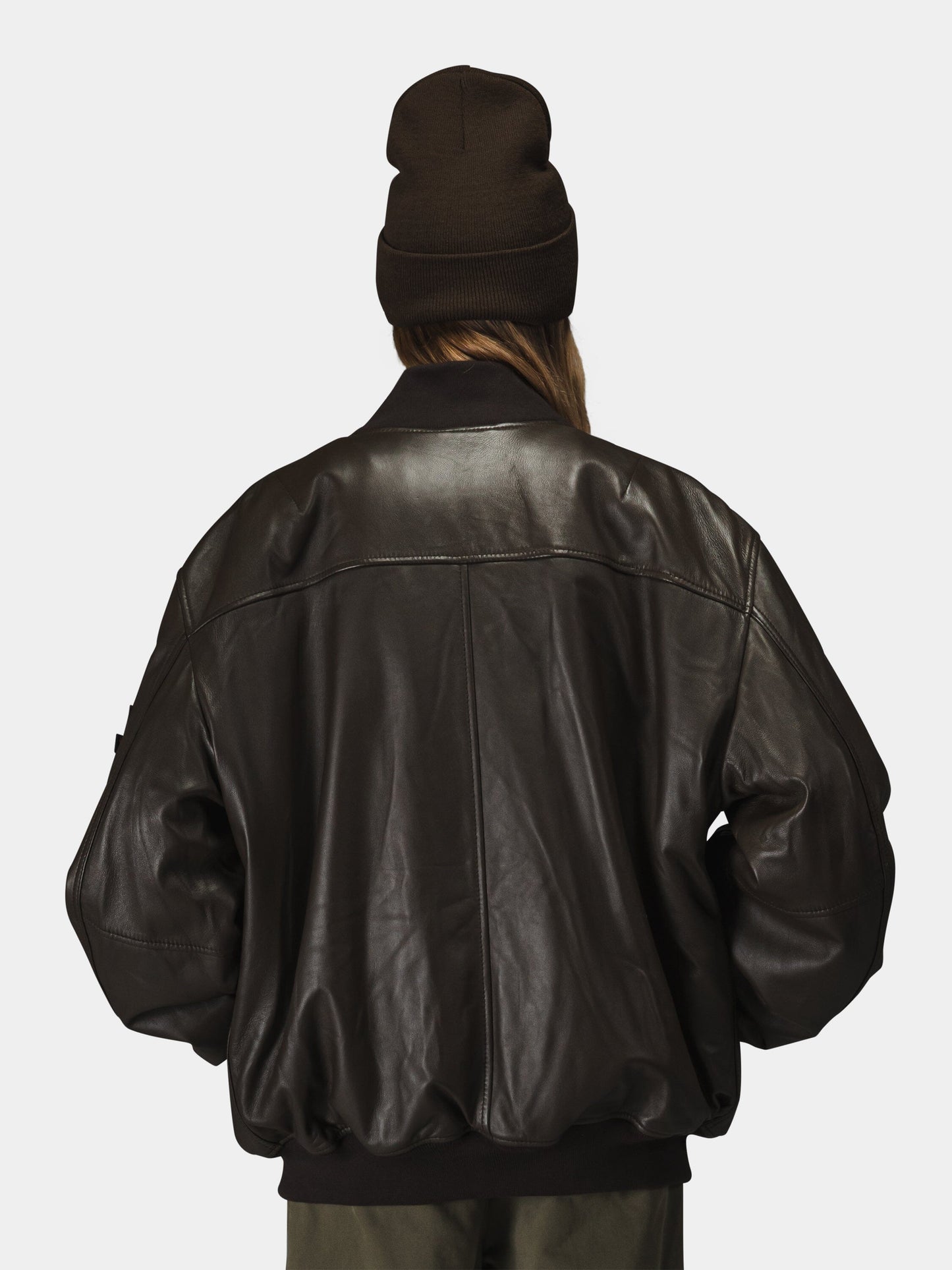 LEATHER MA-1 FLIGHT JACKET (ESPRESSO)