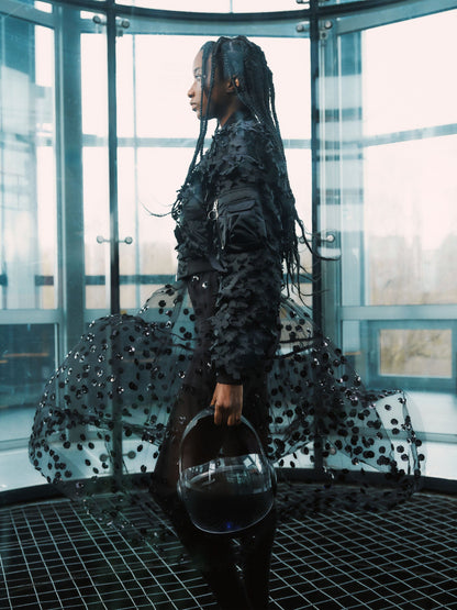 CECILIE BAHNSEN X ALPHA MA-1 LASER CUT BOMBER