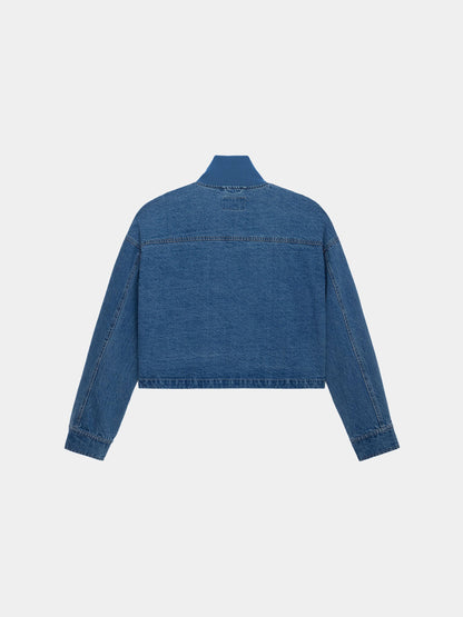 DENIM RELAXED FLIGHT JACKET WOMENS