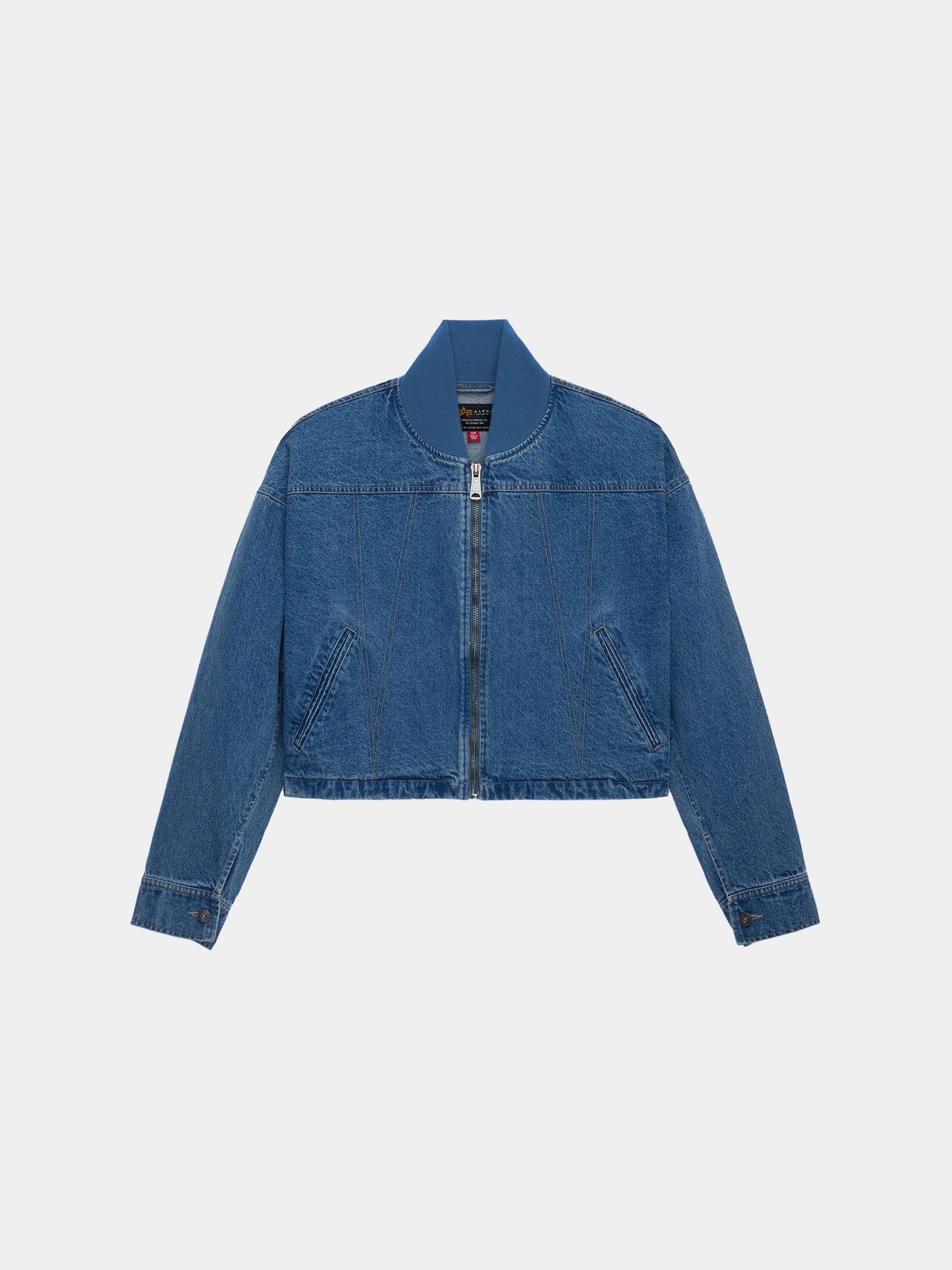 DENIM RELAXED FLIGHT JACKET WOMENS