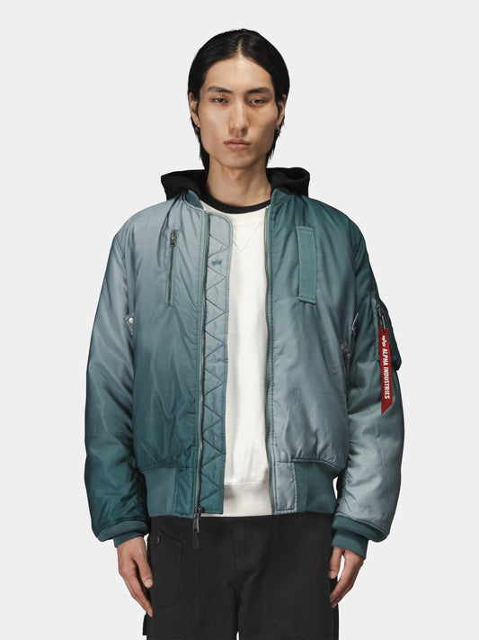 GRADIENT WASHED FLIGHT JACKET