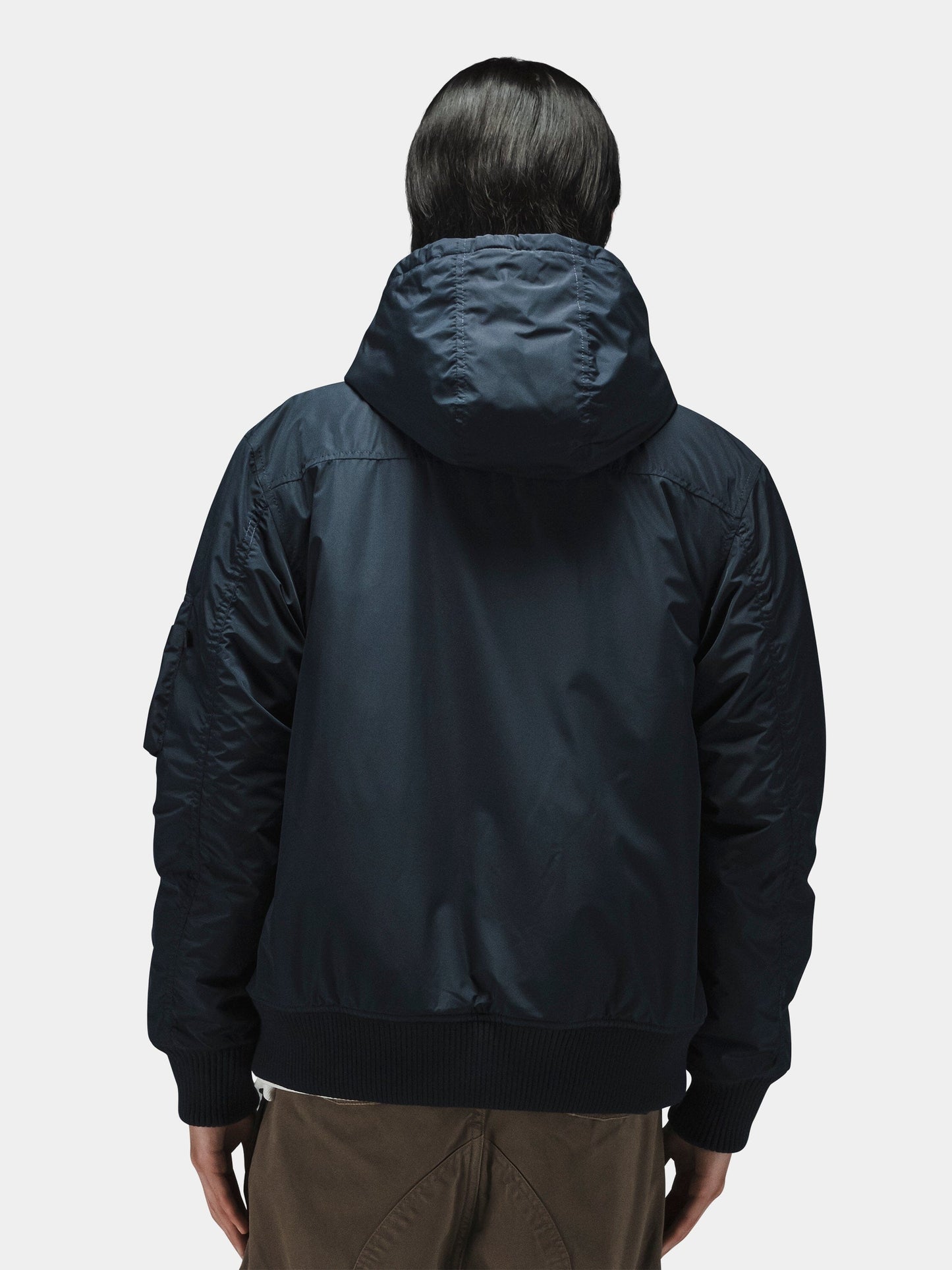 MA-1 HOODED RIB BOMBER JACKET