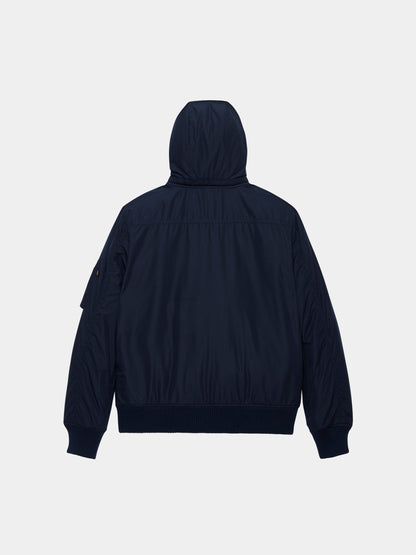 MA-1 HOODED RIB BOMBER JACKET