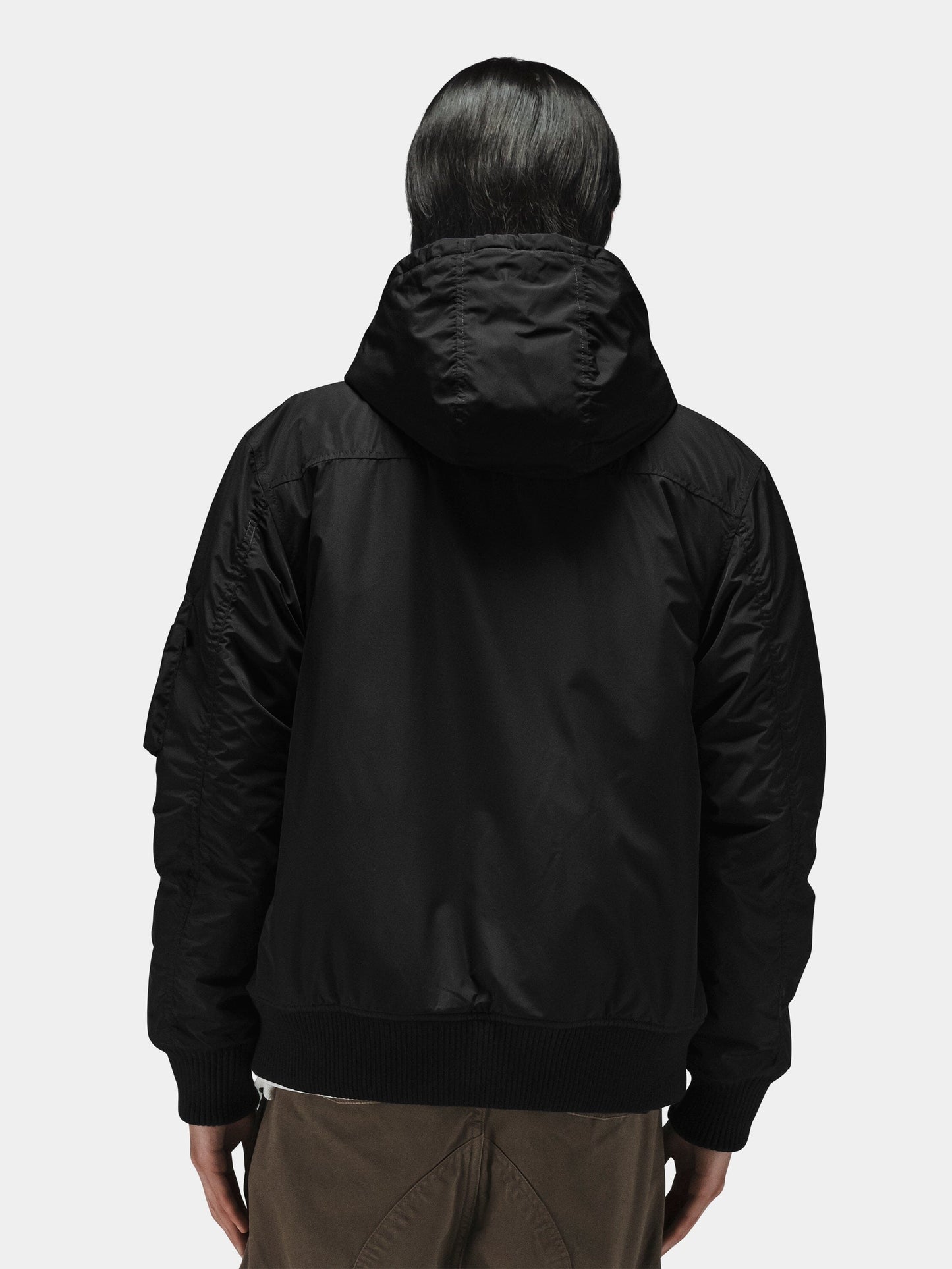 MA-1 HOODED RIB BOMBER JACKET