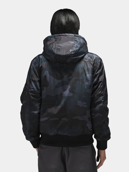 MA-1 HOODED RIB BOMBER JACKET