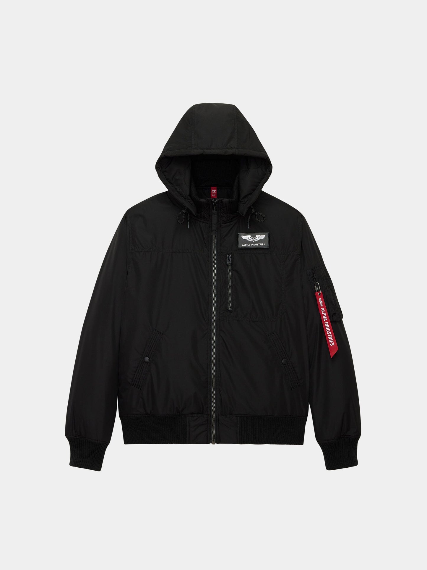 MA-1 HOODED RIB BOMBER JACKET