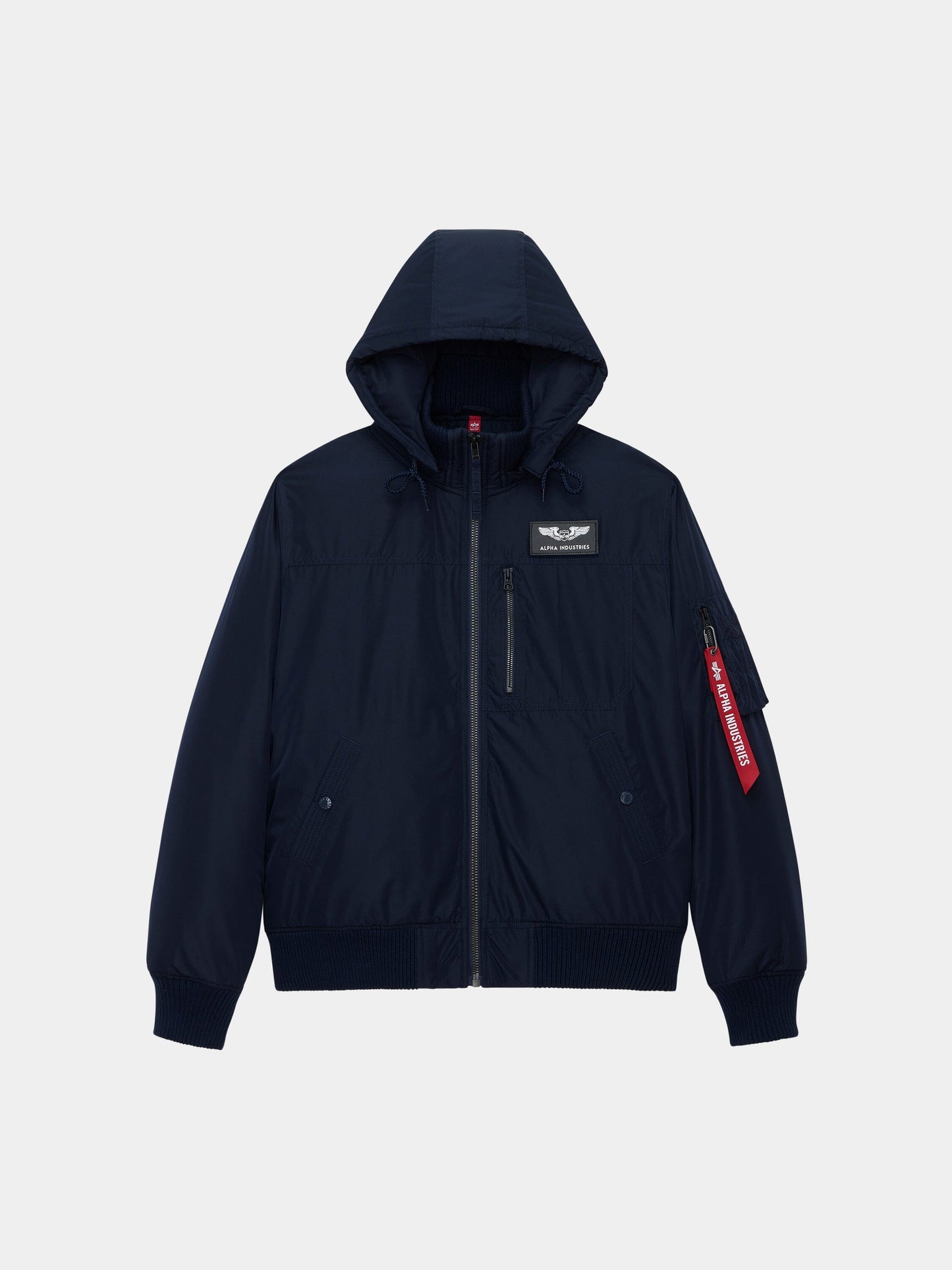 MA-1 HOODED RIB BOMBER JACKET