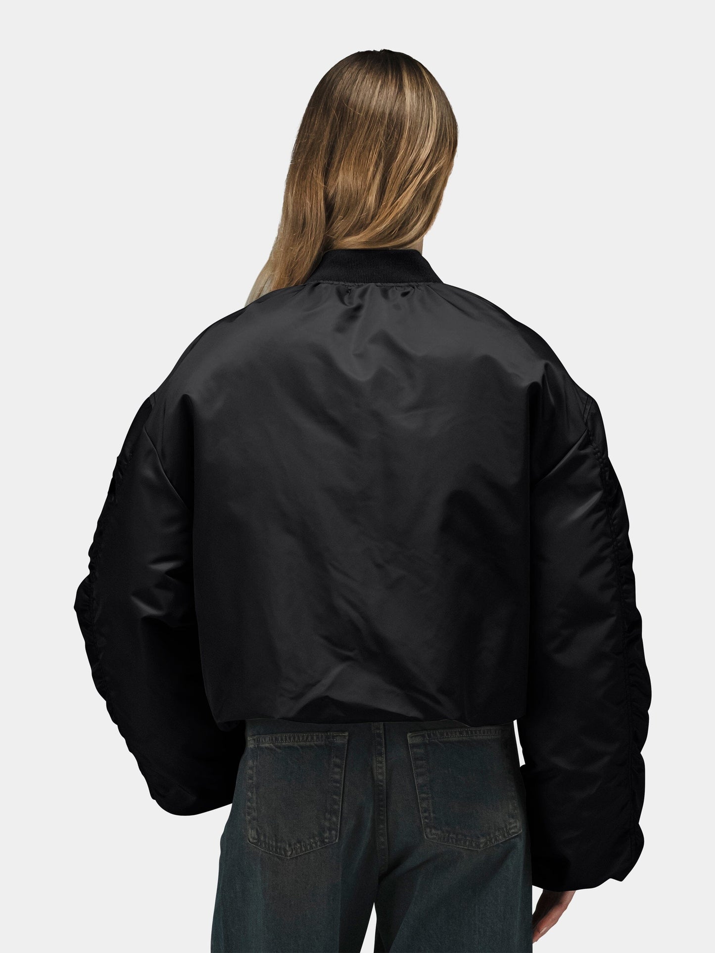 KNIT RIB MA-1 FLIGHT JACKET WOMENS