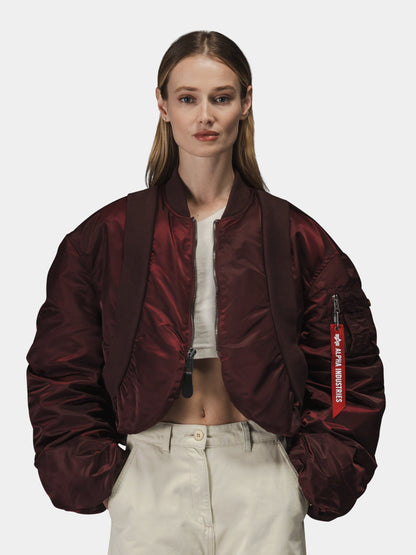 KNIT RIB MA-1 FLIGHT JACKET WOMENS
