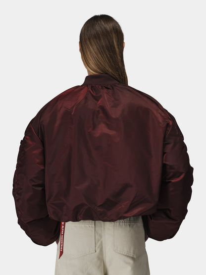 KNIT RIB MA-1 FLIGHT JACKET WOMENS