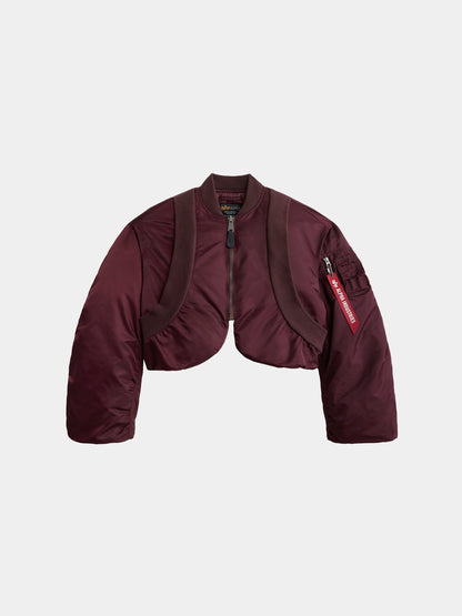 KNIT RIB MA-1 FLIGHT JACKET WOMENS