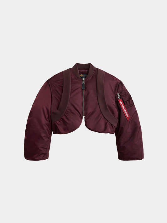 KNIT RIB MA-1 FLIGHT JACKET WOMENS