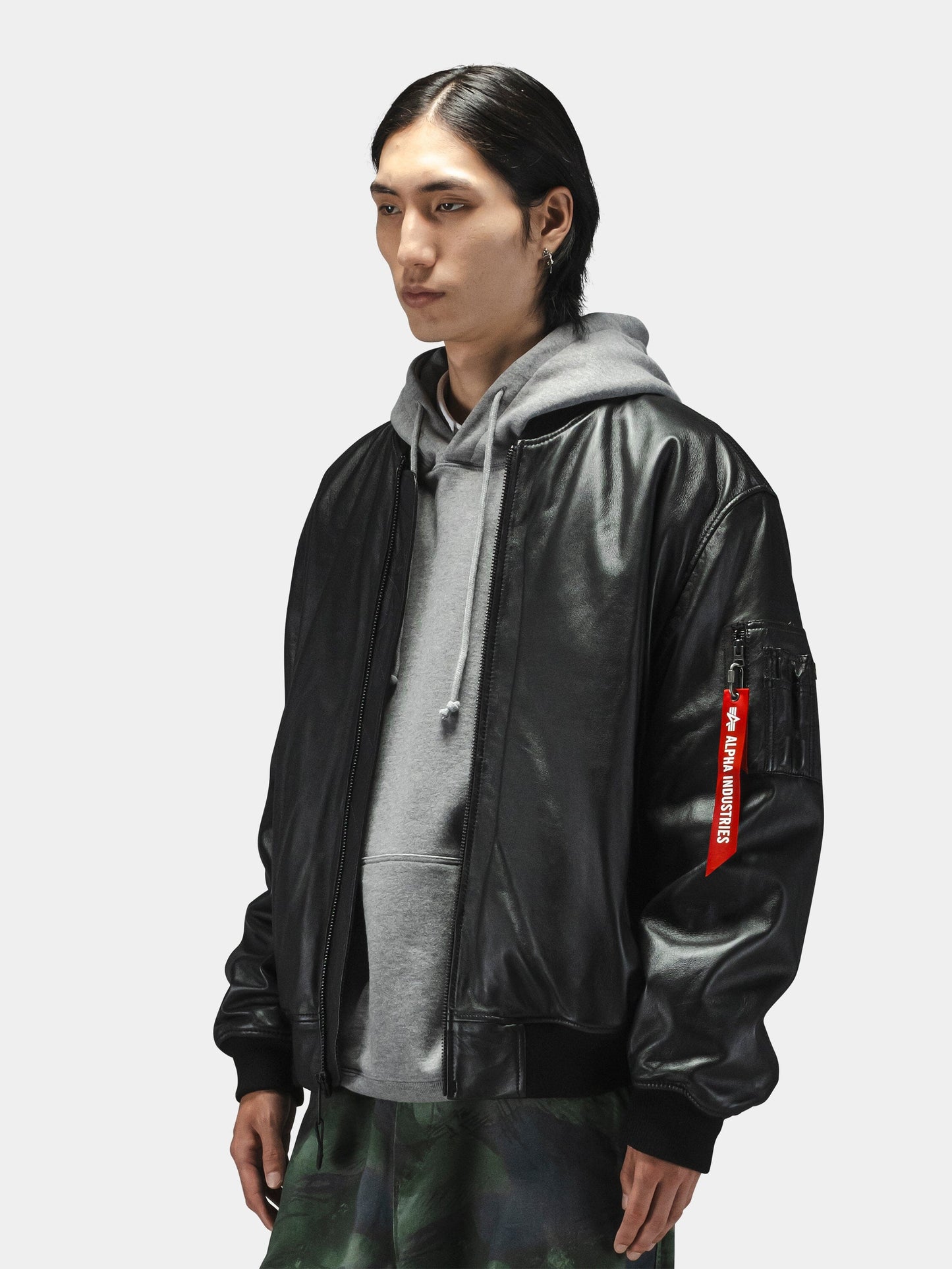 LEATHER MA-1 FLIGHT JACKET