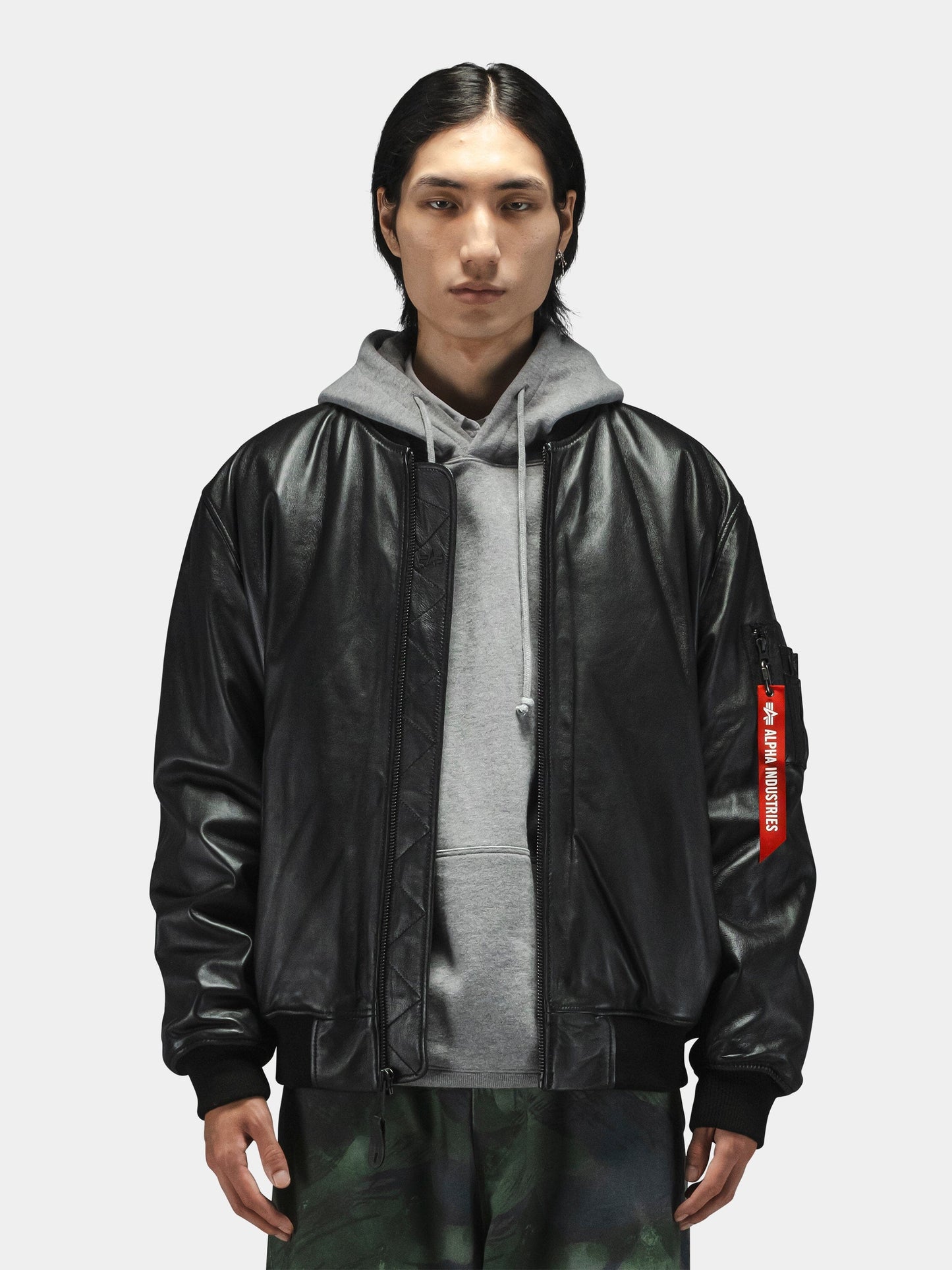 LEATHER MA-1 FLIGHT JACKET