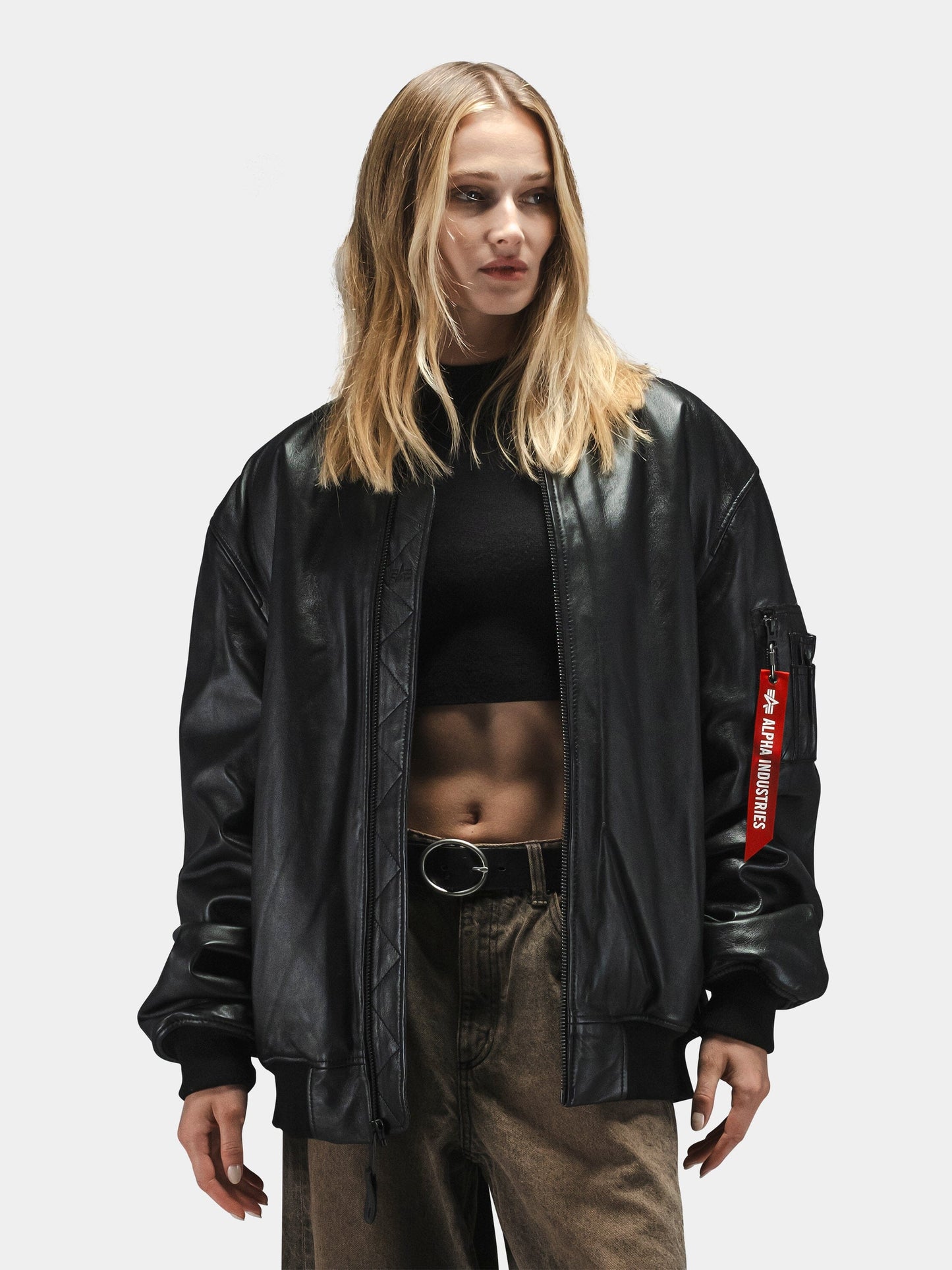 LEATHER MA-1 FLIGHT JACKET