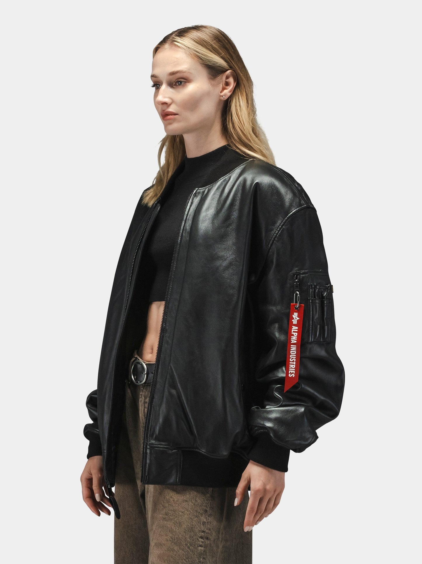 LEATHER MA-1 FLIGHT JACKET