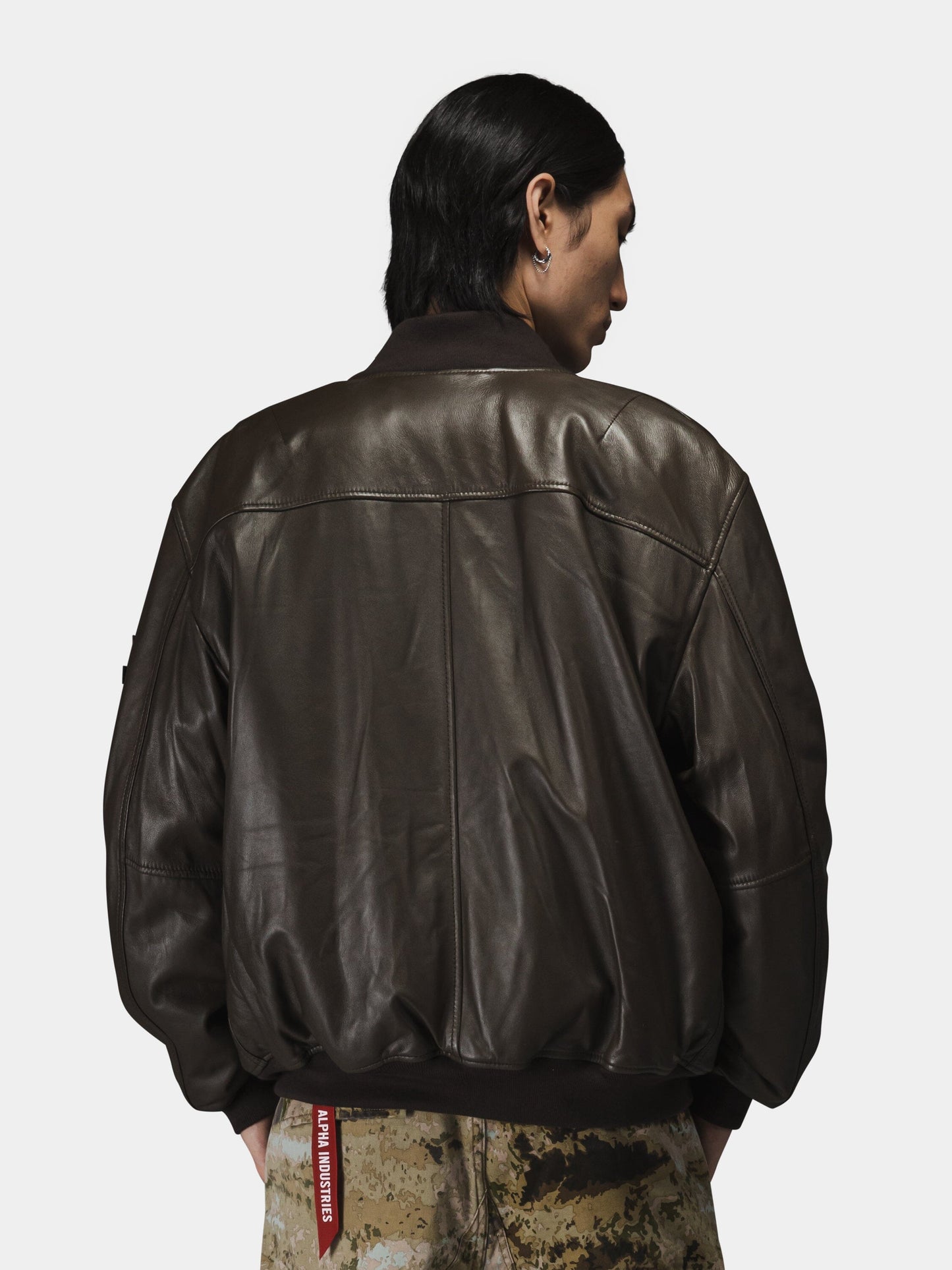 LEATHER MA-1 FLIGHT JACKET (ESPRESSO)