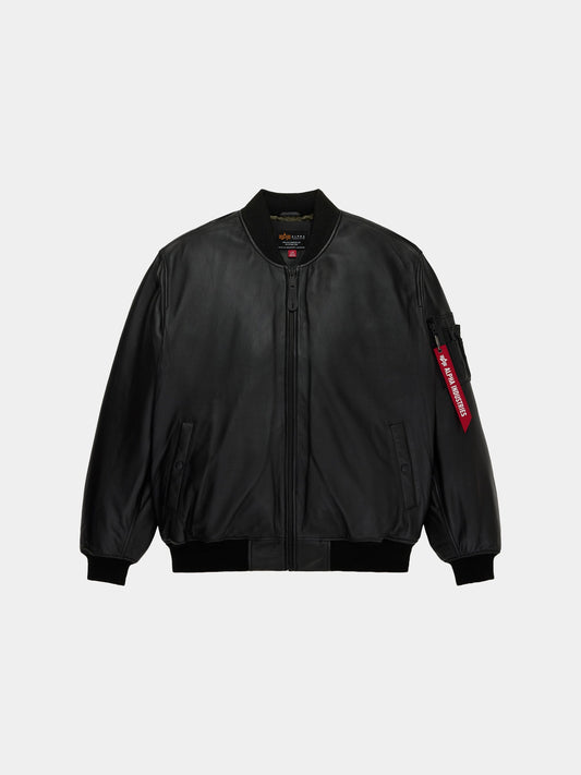 LEATHER MA-1 FLIGHT JACKET