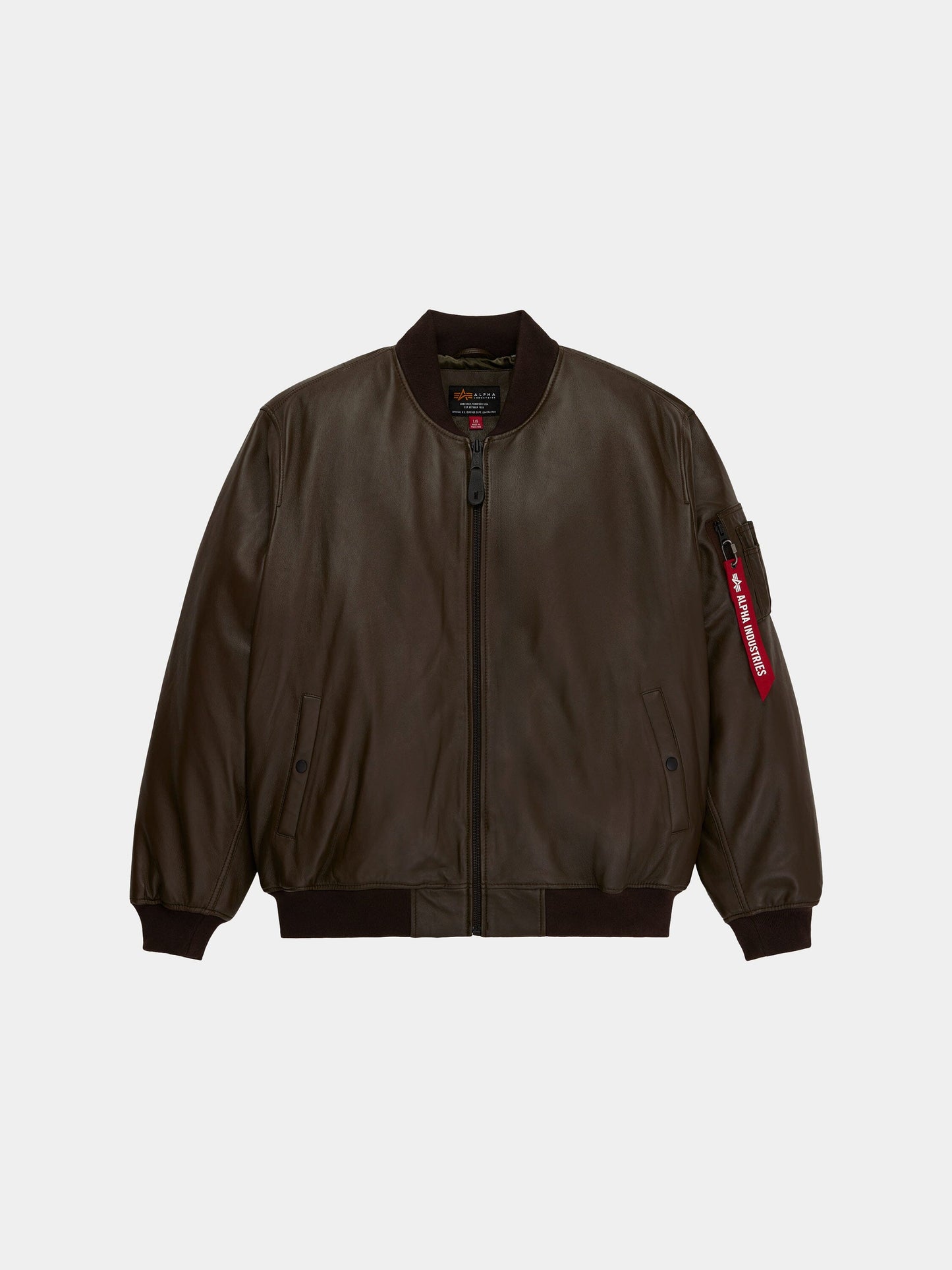 LEATHER MA-1 FLIGHT JACKET (ESPRESSO)