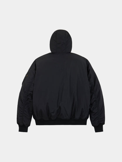 MA-1 HOODED OXFORD BOMBER JACKET