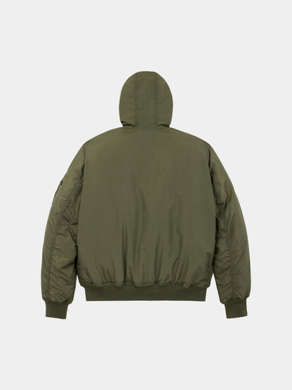 MA-1 HOODED OXFORD BOMBER JACKET