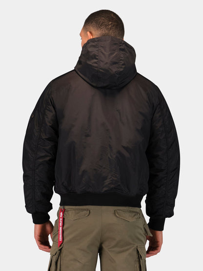 MA-1 HOODED OXFORD BOMBER JACKET