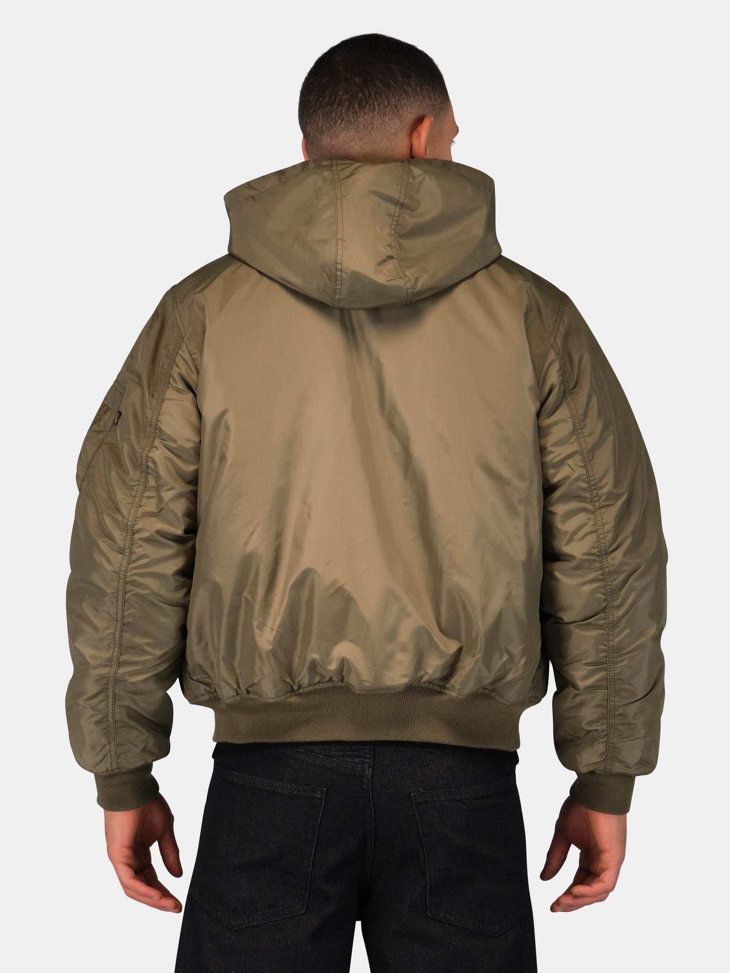 MA-1 HOODED OXFORD BOMBER JACKET