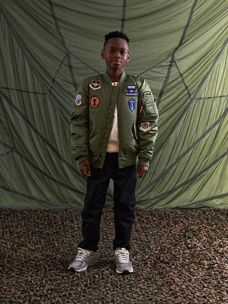 YOUTH MA-1 SQUADRON BOMBER JACKET