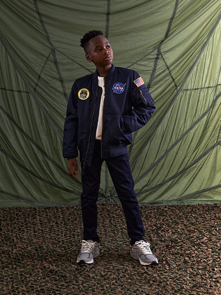 YOUTH NASA MA-1 BOMBER JACKET