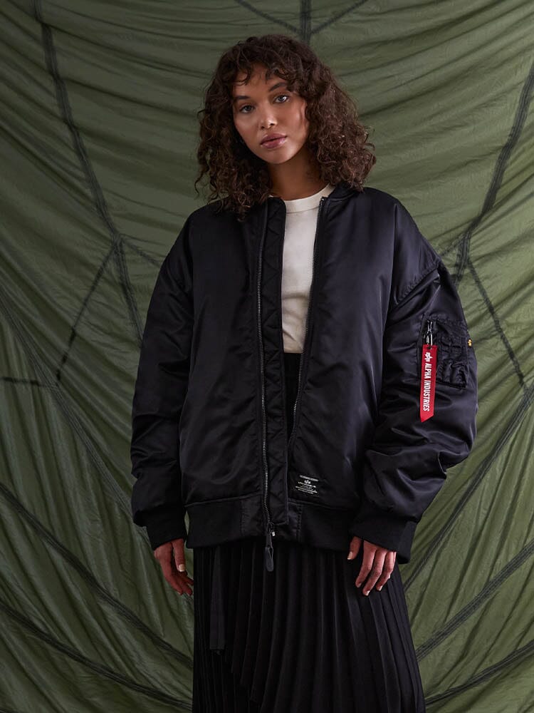 WOMEN'S OVERSIZED MA-1 MOD BOMBER JACKET