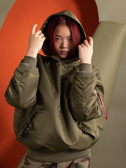 PULL-OVER MA-1 JACKET HOODIE