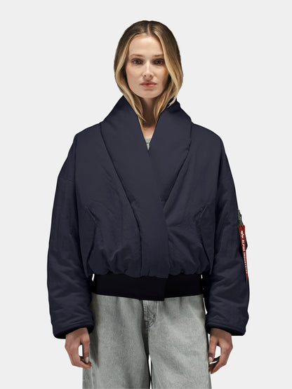 SHAWL COLLAR BOMBER JACKET WOMENS