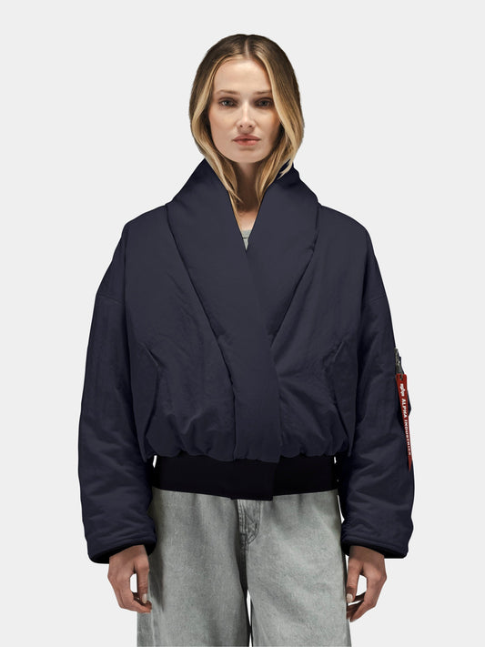 SHAWL COLLAR BOMBER JACKET WOMENS
