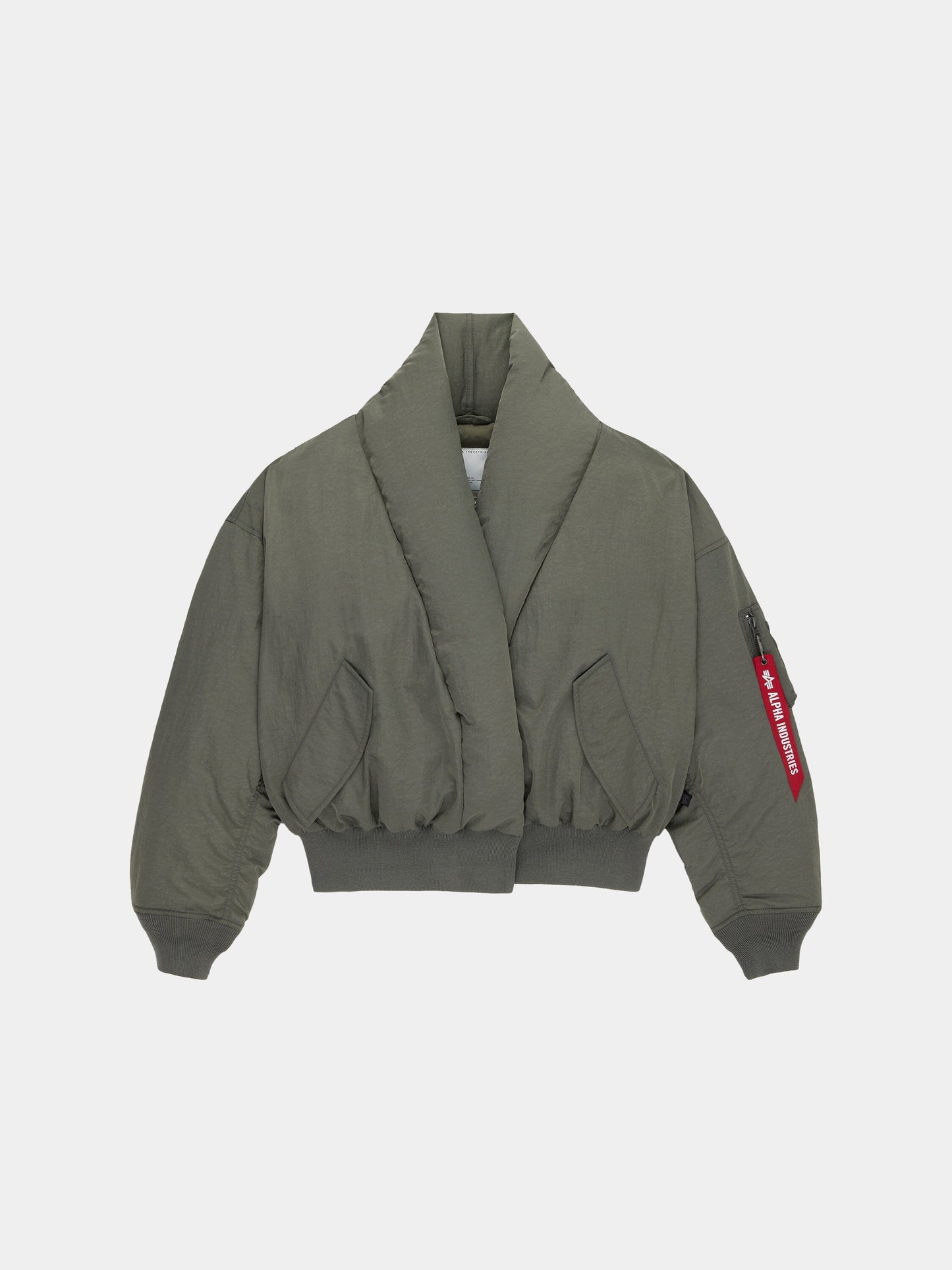SHAWL COLLAR BOMBER JACKET WOMENS (FIELD GRAY)