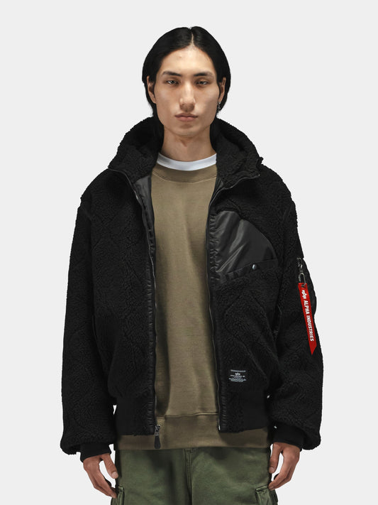 SHERPA ONION QUILTING FLIGHT JACKET