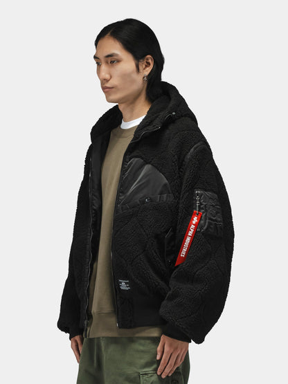 SHERPA ONION QUILTING FLIGHT JACKET