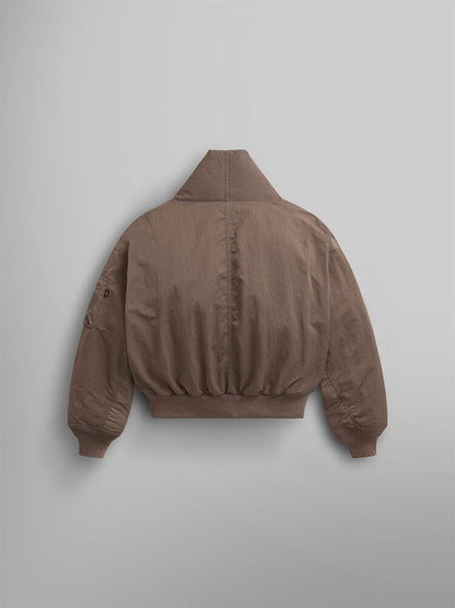 SHAWL COLLAR BOMBER JACKET WOMENS